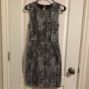 H&M Black & White Sleeveless Dress